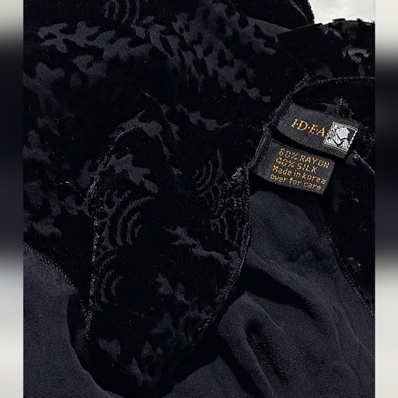 Sz OS Black Silk/Rayon Scarf - Source Unknown - Picture 7 of 8